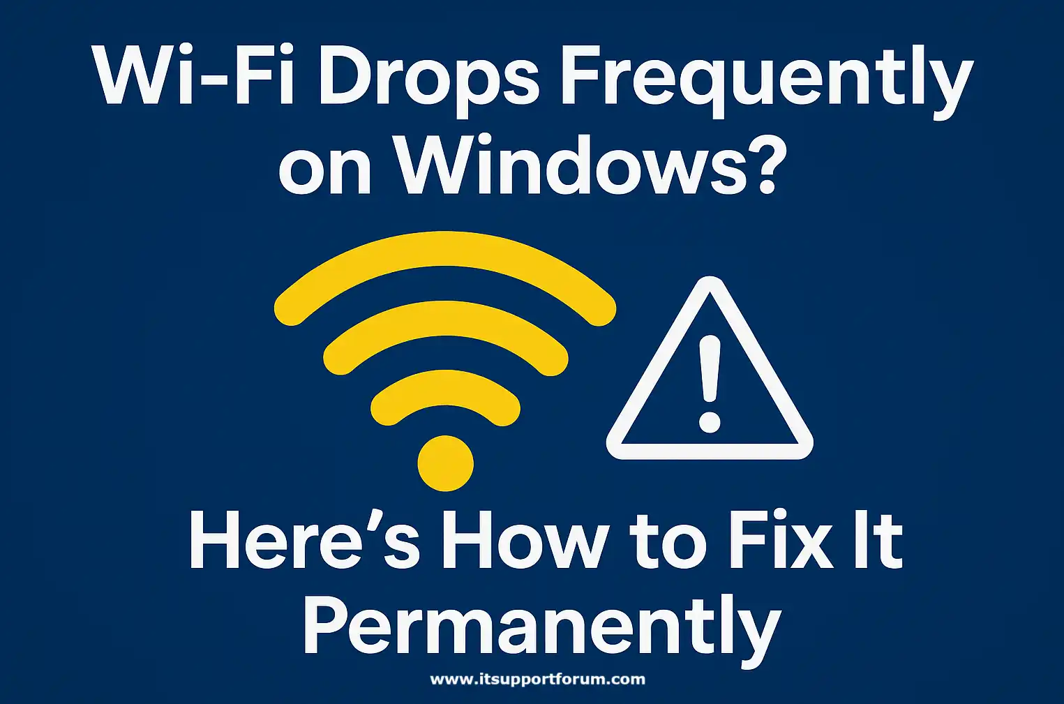 Wi-Fi Drops Frequently on Windows? Here’s How to Fix It Permanently