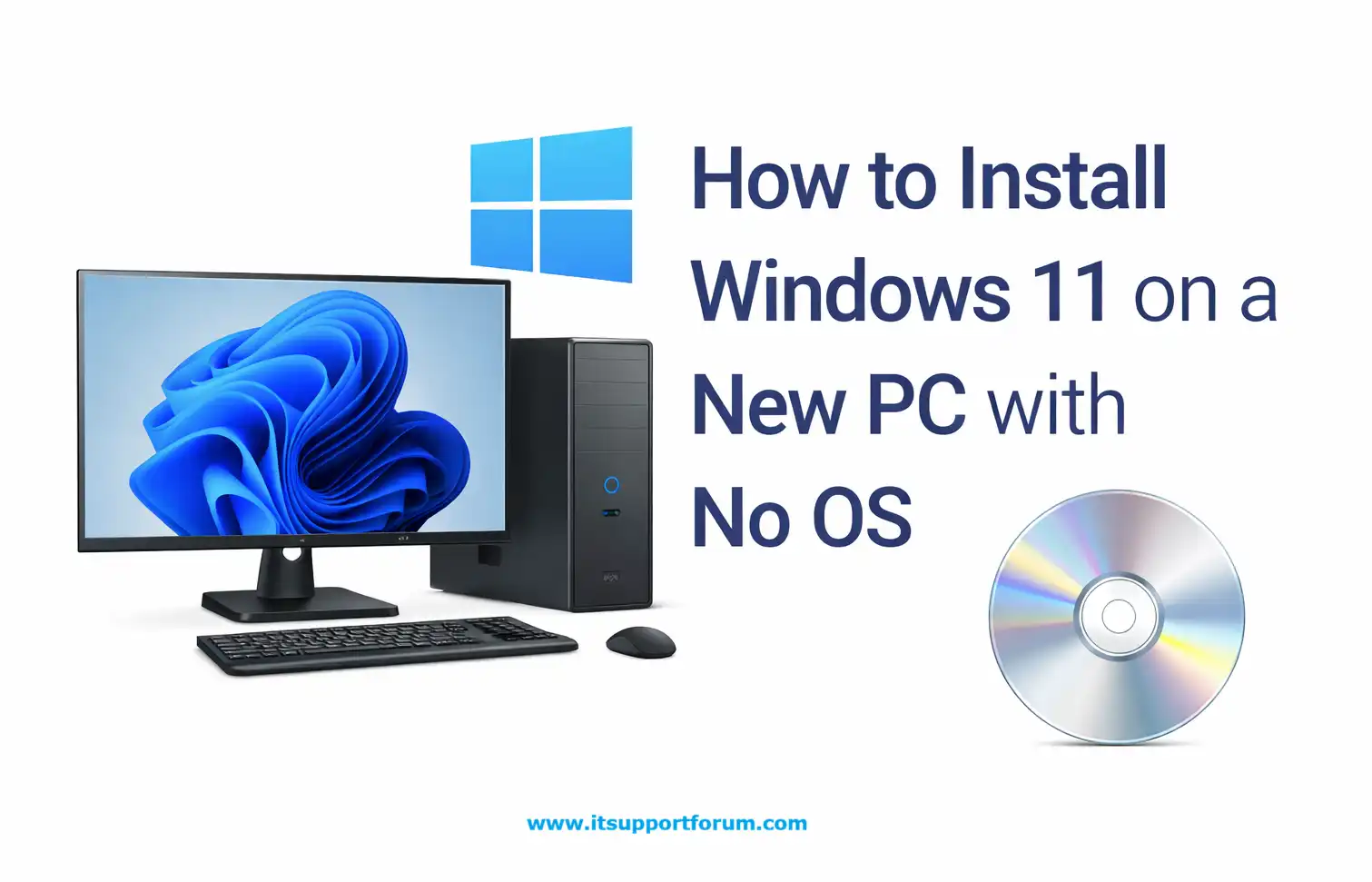 How to install Windows 11 on a new PC with no Operating System