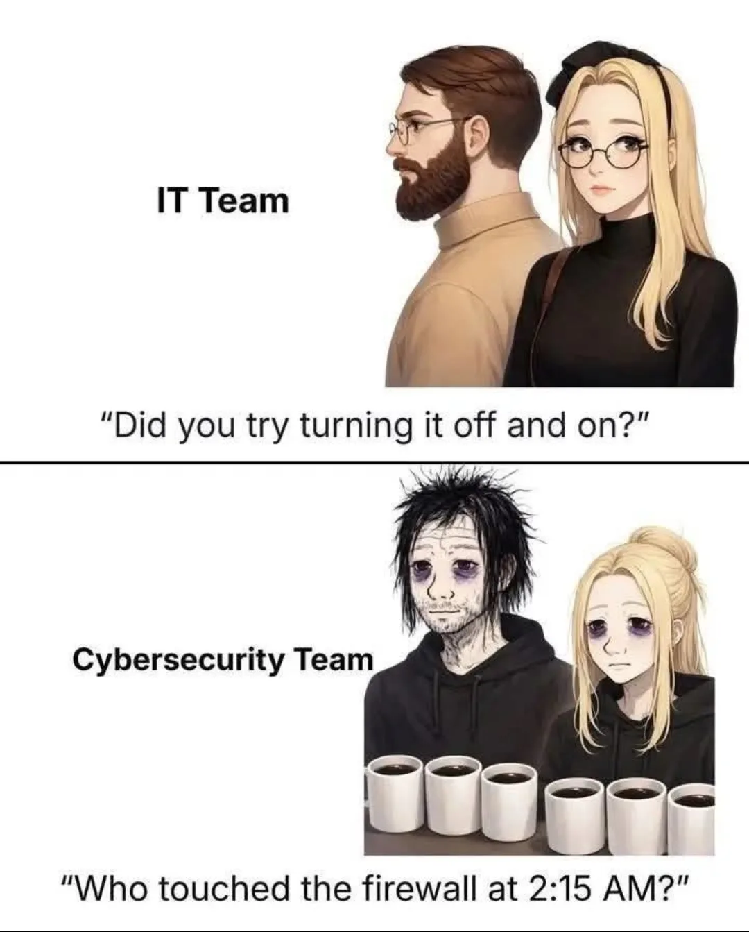 IT support: “Did you restart it?” Cybersecurity team: “Who changed the firewall rule at 2:15 AM?” Different teams, different...